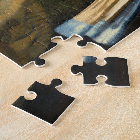 Mädchen mit Perlenohrring von Johannes Vermeer Puzzle (Seite)