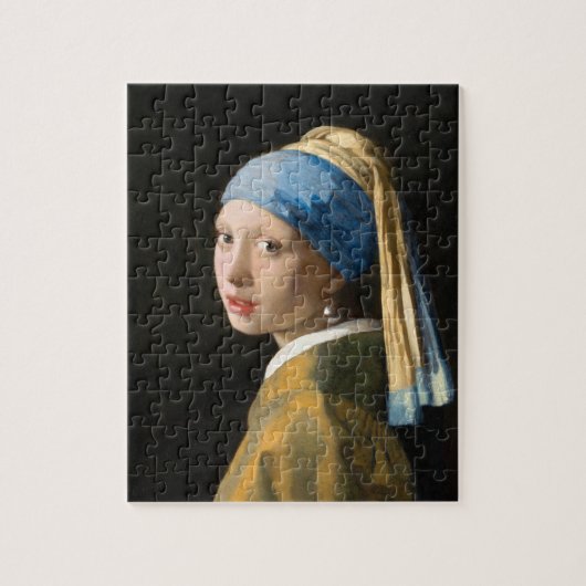 Mädchen mit Perlenohrring von Johannes Vermeer Puzzle (Vertikal)