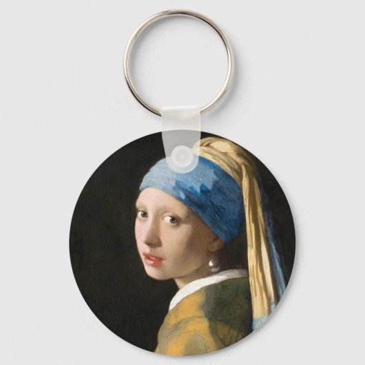 Mädchen mit Perlenohrring von Johannes Vermeer Schlüsselanhänger (Vorderseite)