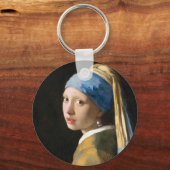 Mädchen mit Perlenohrring von Johannes Vermeer Schlüsselanhänger (Vorderseite)