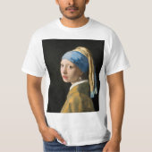 Mädchen mit Perlenohrring von Johannes Vermeer T-Shirt (Vorderseite)