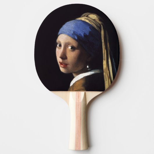 Mädchen mit Perlenohrring von Johannes Vermeer Tischtennis Schläger (Vorderseite)