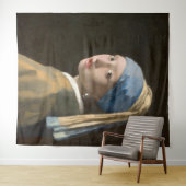 Mädchen mit Perlenohrring Wandteppich (Beispiel (Horizontal))