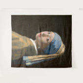 Mädchen mit Perlenohrring Wandteppich (Vorderseite (Horizontal))