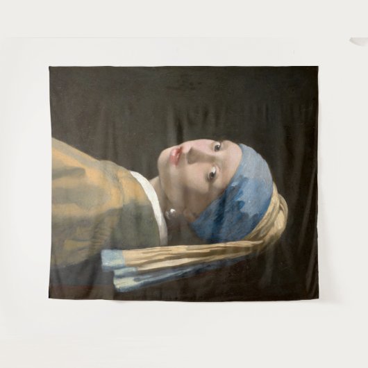 Mädchen mit Perlenohrring Wandteppich (Vorderseite (Horizontal))