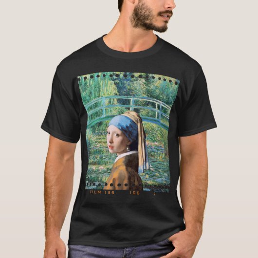 Mädchen mit Perlenohrring, Wasserlily-Teich T-Shirt (Vorderseite)