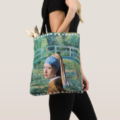 Mädchen mit Perlenohrring, Wasserlily-Teich Tasche (Von Nahem)