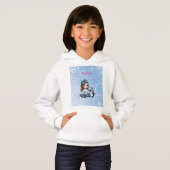 Mädchen mit personalisiertem Namen Hoodie (Vorne ganz)