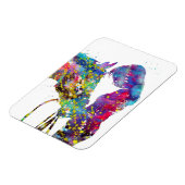 Mädchen mit Pferd farbenfroh Magnet (Linke Seite)