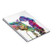 Mädchen mit Pferd farbenfroh Notizblock (Rechte Seite)