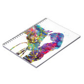 Mädchen mit Pferd farbenfroh Notizblock (Linke Seite)