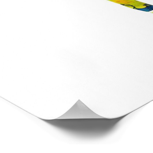 Mädchen mit Pferd farbenfroh Poster (Ecke)