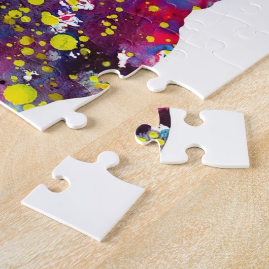 Mädchen mit Pferd farbenfroh Puzzle (Seite)