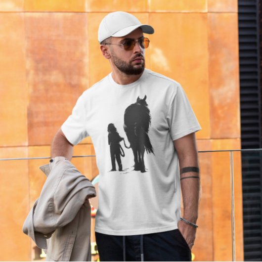 Mädchen mit Pferd T-Shirt