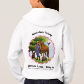 Mädchen mit Pferd und Hund Hoodie (Rückseite)