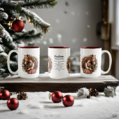 Mädchen mit Pferd und Kranz Weihnachten Zweifarbige Tasse