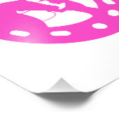 Mädchen mit Pferd und Western-Hut Hot Pink Horsesh Fotodruck (Ecke)