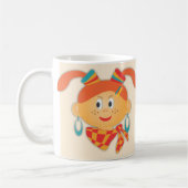 Mädchen mit Pferdeschwänzen Kaffeetasse (Links)