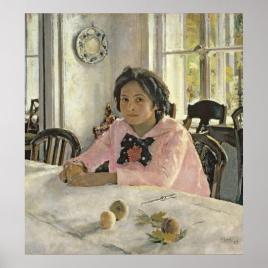 Mädchen mit Pfirsichen, 1887 Poster (Vorne)