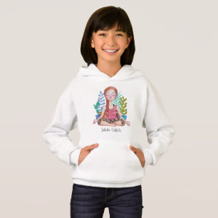 Mädchen mit Pflanze vermitteln Hoodie