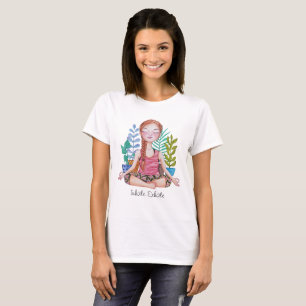 Mädchen mit Pflanze vermitteln T-Shirt
