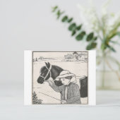 Mädchen mit Pony Postkarte (Stehend Vorderseite)