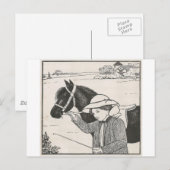 Mädchen mit Pony Postkarte (Vorne/Hinten)