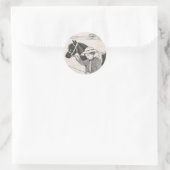 Mädchen mit Pony Runder Aufkleber (Tasche)