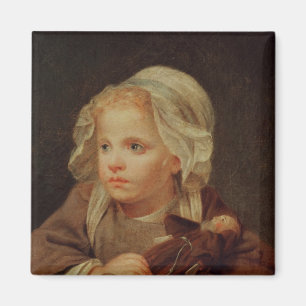 Mädchen mit Puppe Magnet