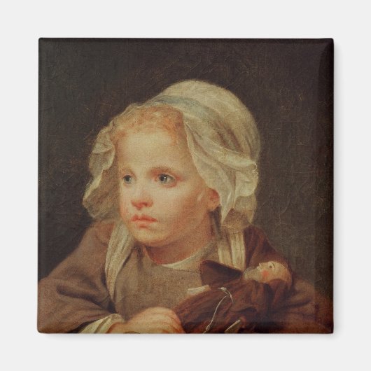 Mädchen mit Puppe Magnet (Vorne)