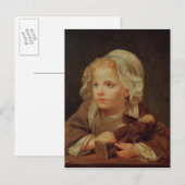 Mädchen mit Puppe Postkarte (Vorne/Hinten)
