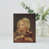 Mädchen mit Puppe Postkarte (Stehend Vorderseite)