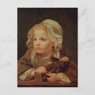 Mädchen mit Puppe Postkarte