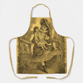 Mädchen mit Puppe Vintage Kunst Schürze (Vorderseite)