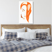 Mädchen mit Red Hair Canvas Print Leinwanddruck (Insitu (Schlafzimmer))