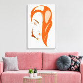 Mädchen mit Red Hair Canvas Print Leinwanddruck (Insitu (Wohnzimmer))