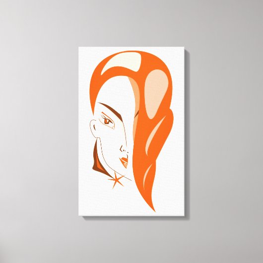 Mädchen mit Red Hair Canvas Print Leinwanddruck (Vorderseite)
