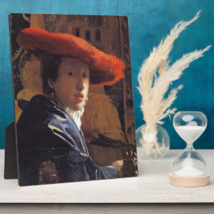 Mädchen mit Red Hat, c.1665 (Öl auf Panel) Fotoplatte