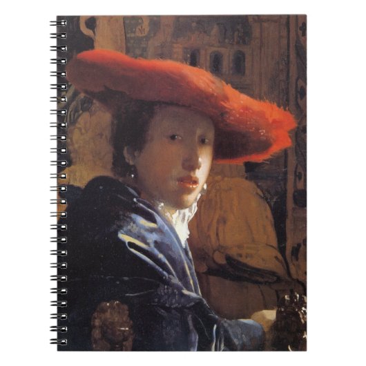 Mädchen mit Red Hat, c.1665 (Öl auf Platte) Notizblock (Vorderseite)