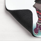 mädchen mit Regenschirm Fußmatte Mousepad (Ecke)