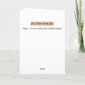 Mädchen mit Regenschirm, Grußkarte Karte (Rückseite)