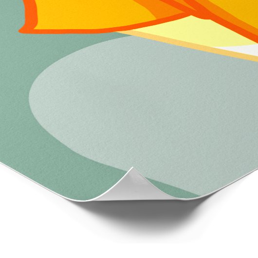 Mädchen mit Regenschirm im Windrain-Grünen wirbeln Poster (Ecke)