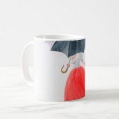 Mädchen mit Regenschirm. Modellierung. Kaffeetasse (Vorderseite Links)