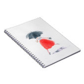 Mädchen mit Regenschirm. Modellierung.  Notizblock (Rechte Seite)