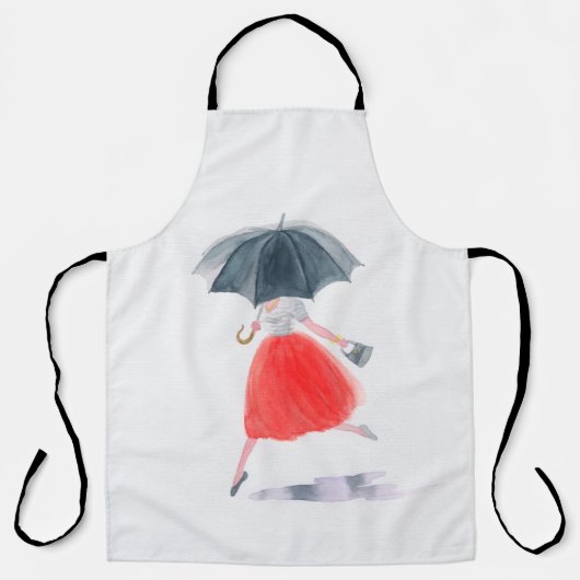Mädchen mit Regenschirm. Modellierung. Schürze (Vorderseite)