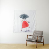 Mädchen mit Regenschirm. Modellierung. Wandteppich (Beispiel)