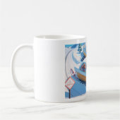 Mädchen mit Retro-Schneemobil Kaffeetasse (Links)