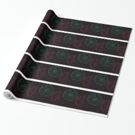 Mädchen mit Ringelblumen-Afro-Puffs Geschenkpapier