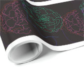 Mädchen mit Ringelblumen-Afro-Puffs Geschenkpapier (Rolleneckpunkt)
