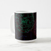Mädchen mit Ringelblumen-Afro-Puffs Kaffeetasse (Vorderseite Links)
